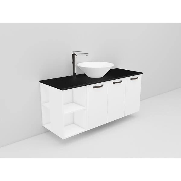 Badrumsmöbel Flexline Modell 142 120cm, Vit, Slät | Stuvbutiken