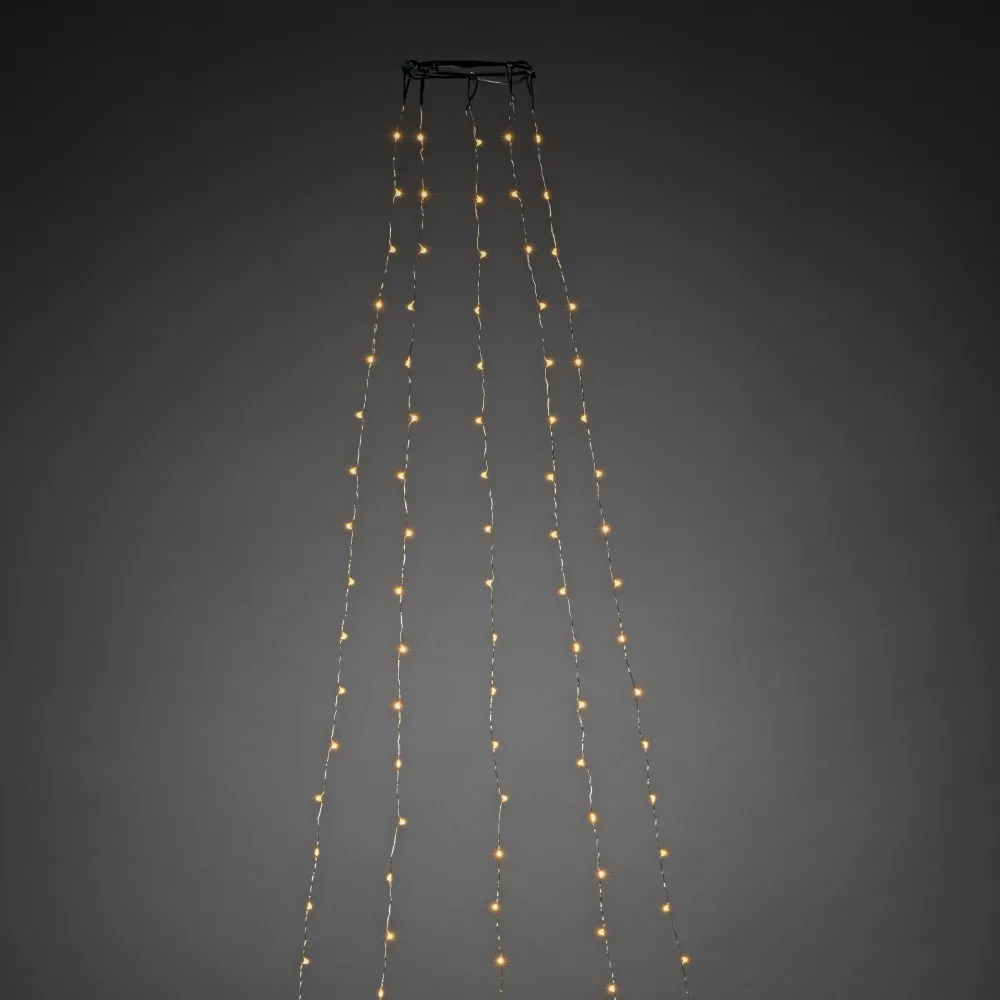 Konstsmide 6578-870 Julgransslinga amber, LED, app, silverfärgad kabel 240 cm