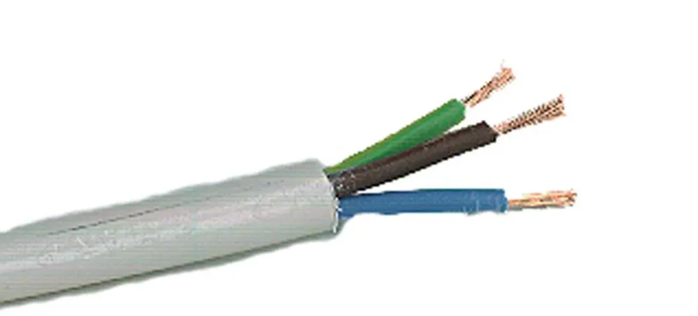 Nexans RKK Anslutningskabel utan gröngul skyddsledare 2x0,75 mm², vit,