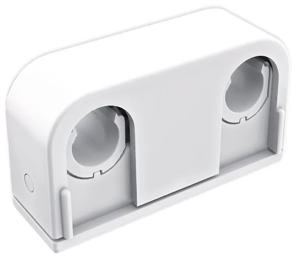 Faluplast Duo Contact 14610 Rörklammer för limning, dubbel, 12/15/16 mm Vit