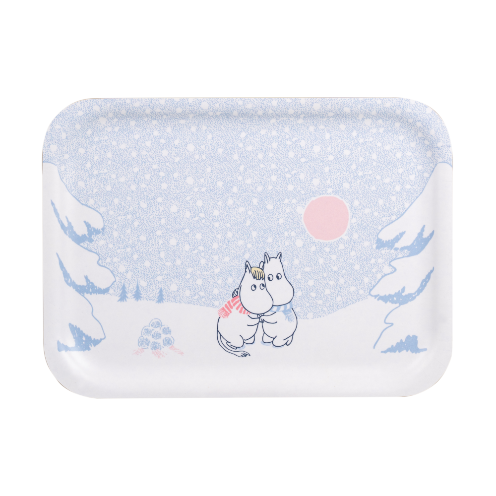 Mumin bricka 20x27 cm, Let it snow