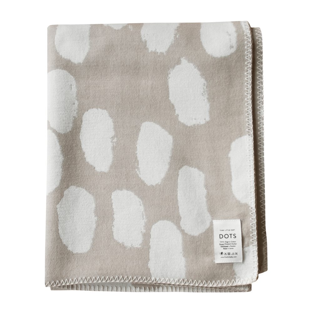 Dots filt 140x180 cm, Beige