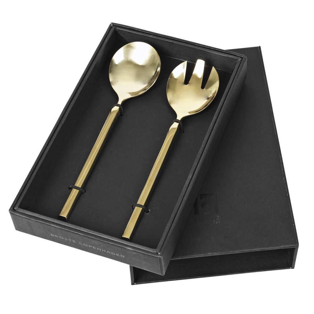Tvis salladsbestick set, guld