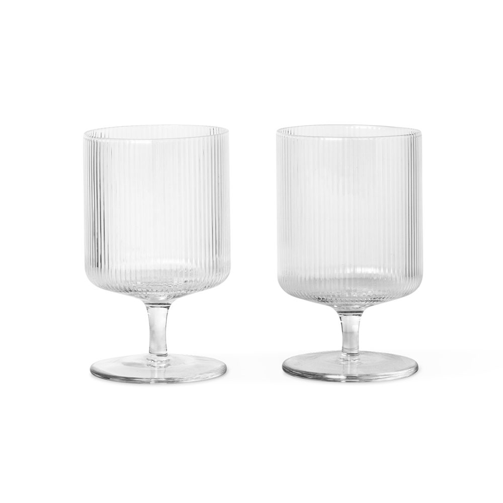 Ripple vinglas 2-pack, Klar