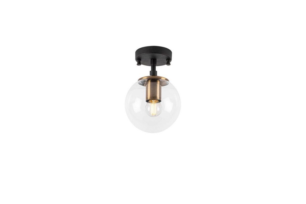 Taklampa Sone Svart / Antik / Transparent