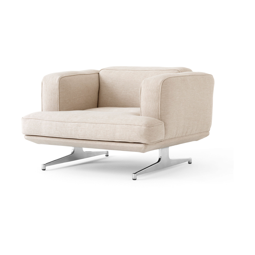 Inland AV21 fåtölj, Clay 0011-polished aluminium