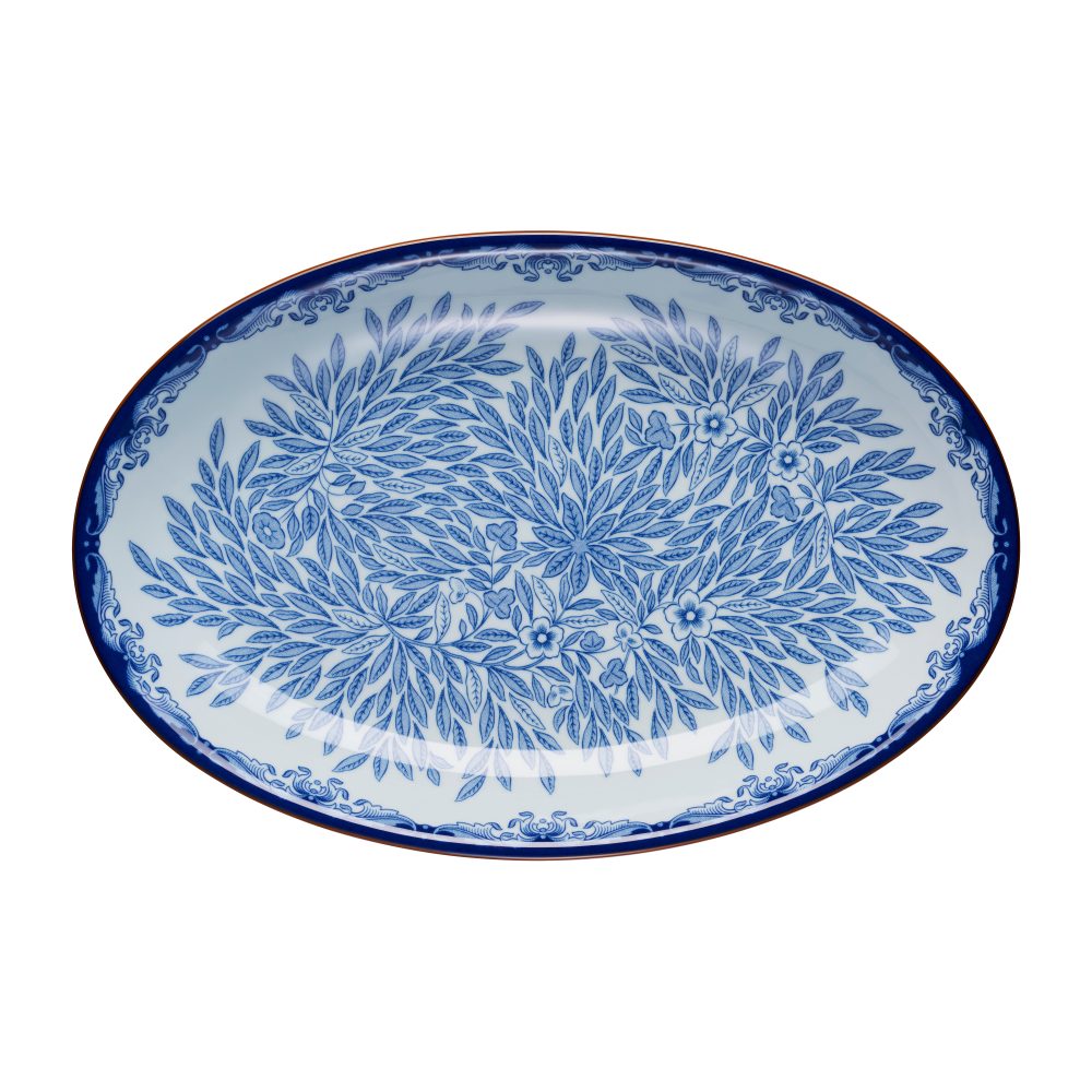 Ostindia Floris ovalt serveringsfat, 22x33 cm