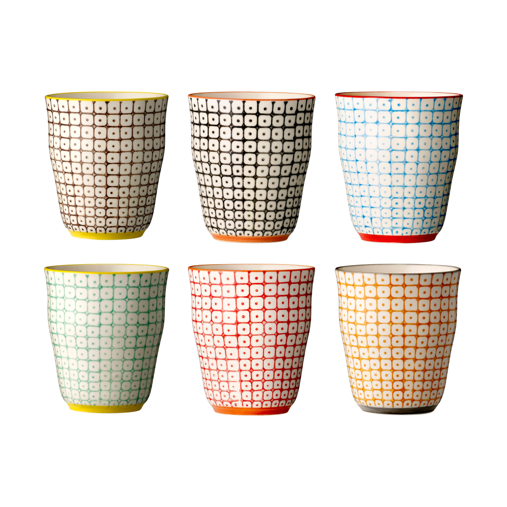 Carla mugg 9,5 cm 6-pack Multi