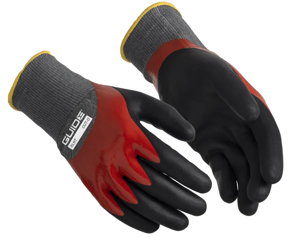 Guide Gloves 9507 Handske nitrildopp, skärskydd D, oljegrepp 7