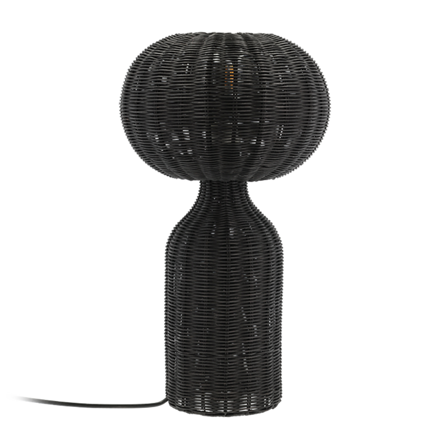 Werna bordslampa rotting Ø30 cm, Svart