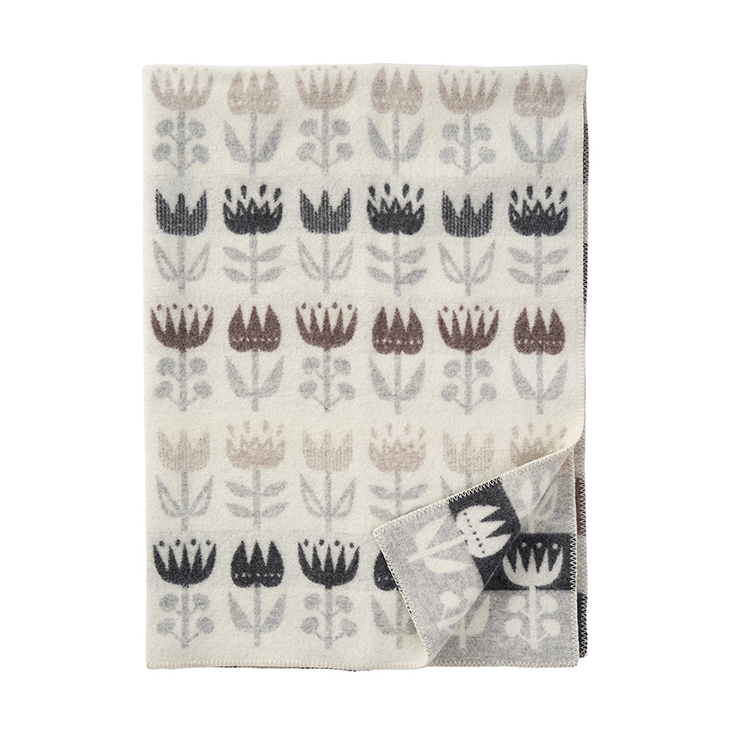 Tulip pläd 130x180 cm, Grey