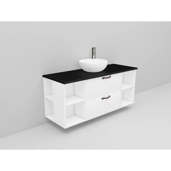 Badrumsmöbel Flexline Modell 184 120cm, Vit, Slät | Stuvbutiken