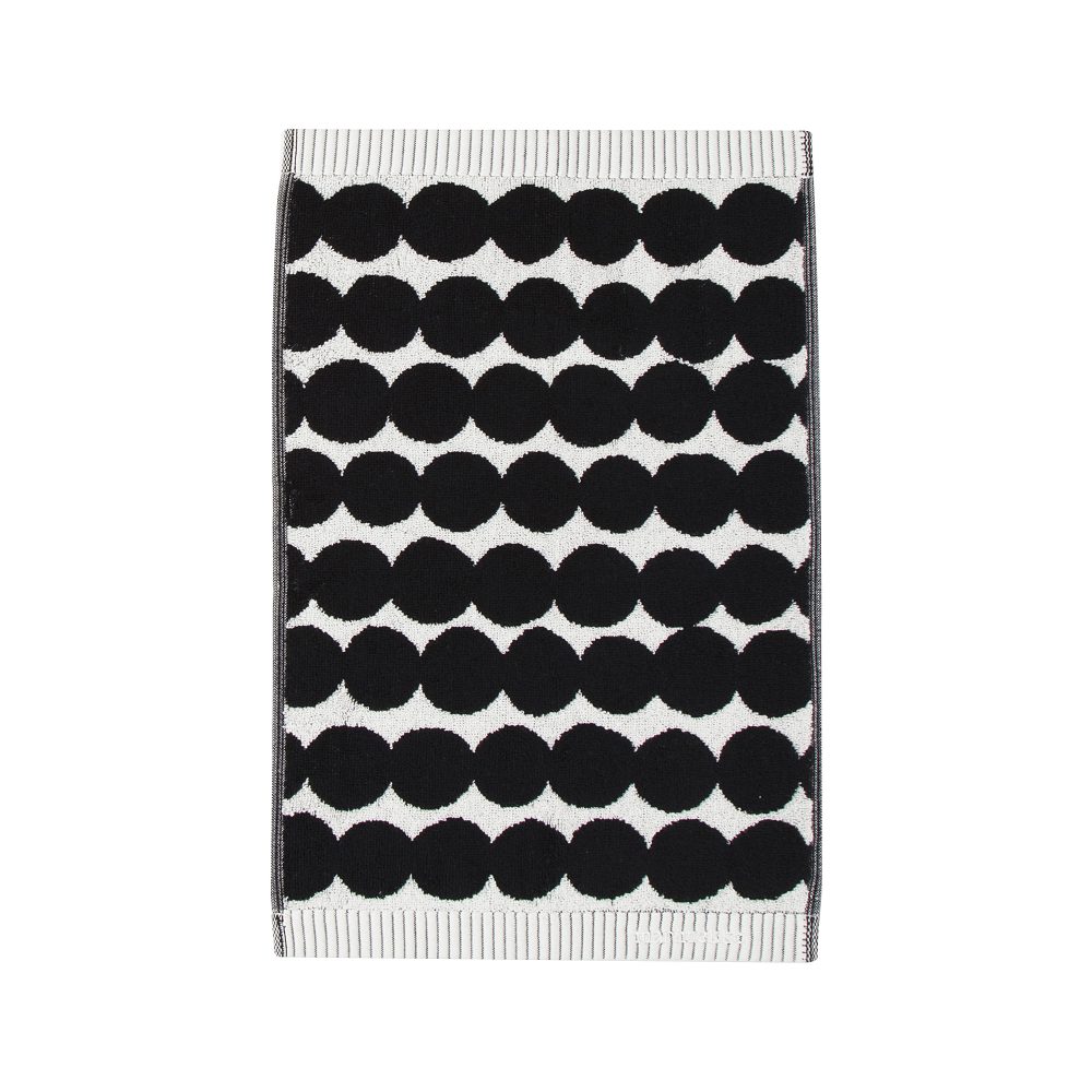 Räsymatto handduk svart, Gästhandduk 30x50 cm