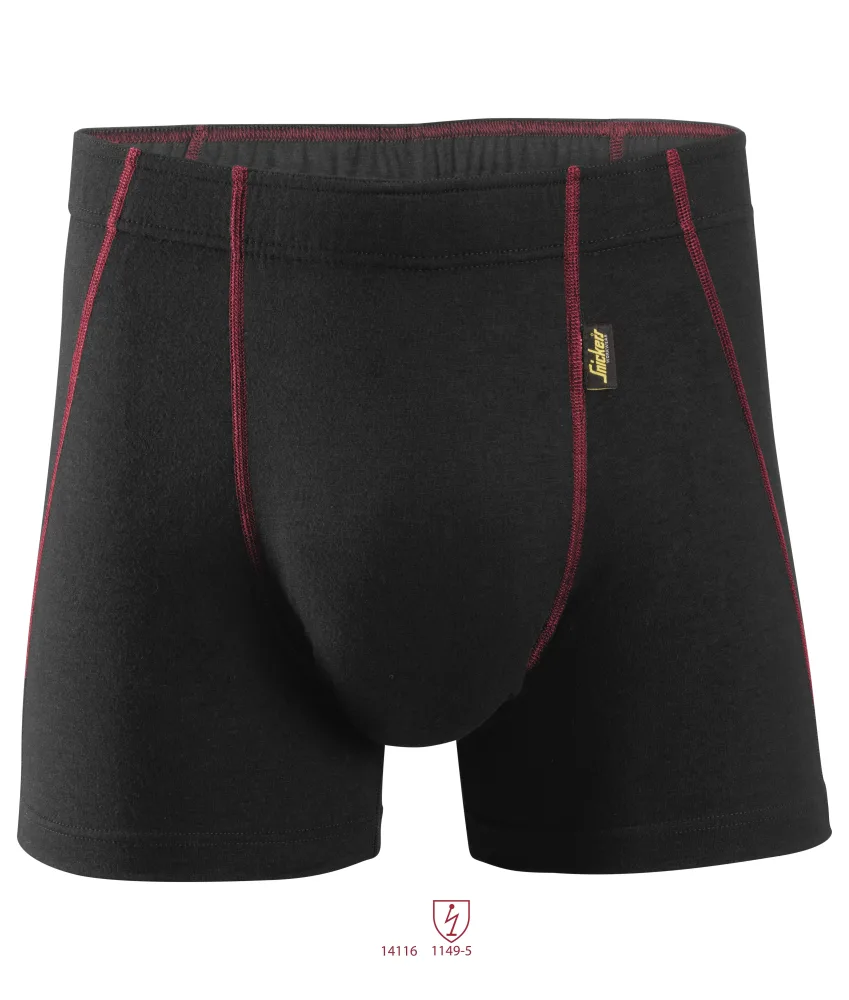 Snickers Workwear 9463 ProtecWork Boxerkalsong svart, flamskydd S
