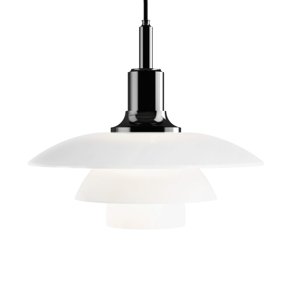 PH 3½-3 opalglas pendel, Svart
