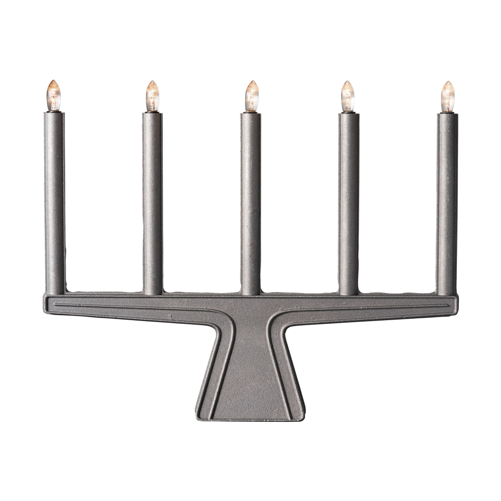 Stella 5 adventsljusstake 41 cm, Aluminium