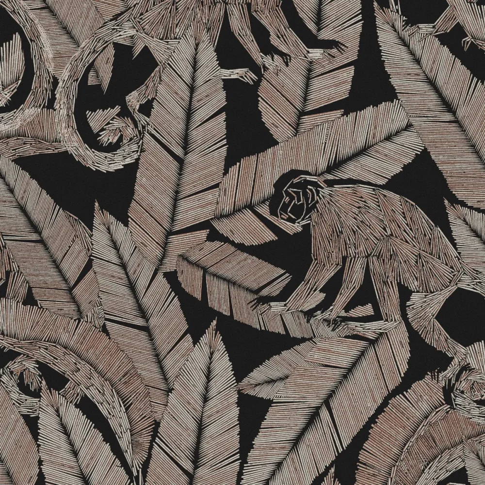 Tribute Monkey Night Tri001 Svart Tapet - Midbec | Stuvbutiken