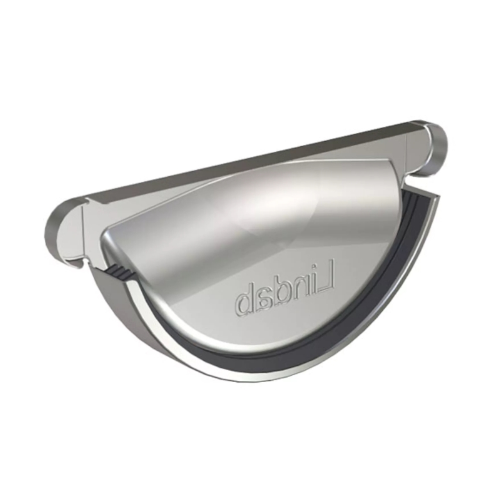Ränngavel RG, med tätning Silvermetallic 125mm, Lindab 4854