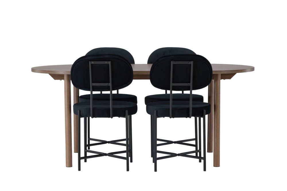 Andy Matgrupp 180 cm Oval med 4 Stella stolar