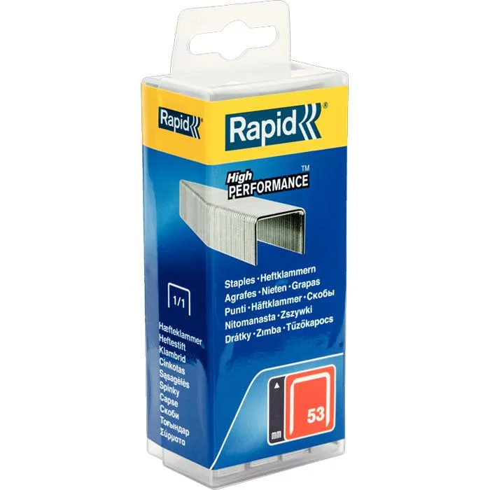 Rapid Nr 53 Fintrådsklammer galvaniserad 6 mm, 5000-pack
