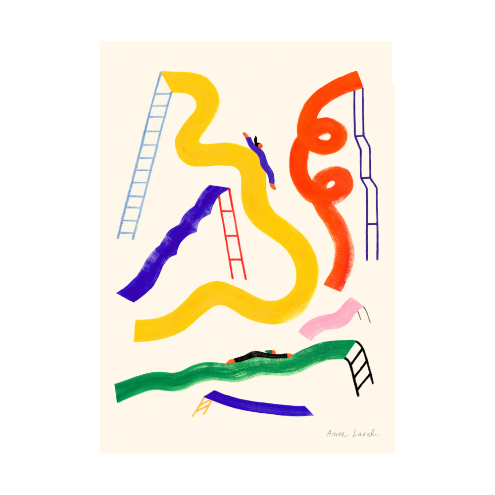 Glisser poster, 30x40 cm