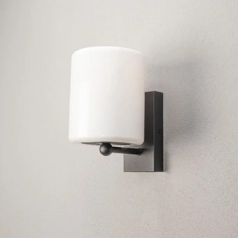 Portici Vägg E27 230-240V IP44 Svart Konstsmide