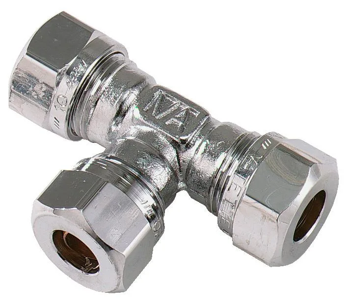 Vatette FG037040020 T-koppling 90°, förkromad 12 mm