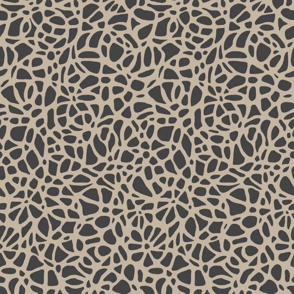 Aurora Pebble Jet/flock 1804-121-01 Guld Tapet | Stuvbutiken