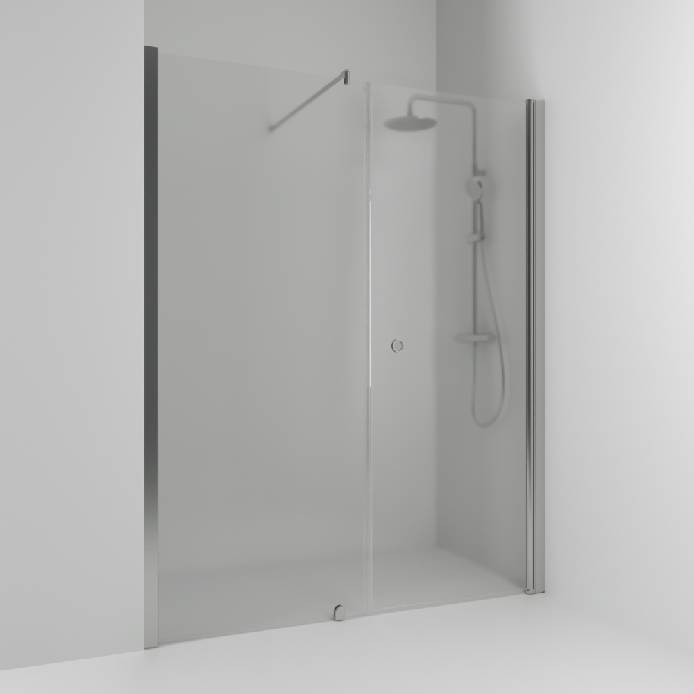 NISCHDUSCH SVEDBERGS RAK/FAST SK HG MA/FR 158, MATT FROSTGLAS 158X198CM