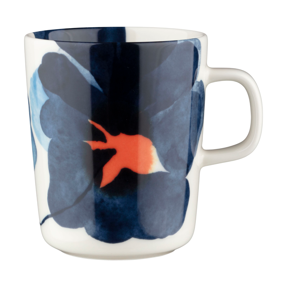 Valssi mugg 25 cl, White-dark blue-orange