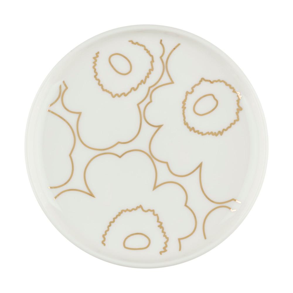 Piirto Unikko Oiva tallrik Ø13,5 cm, White-gold
