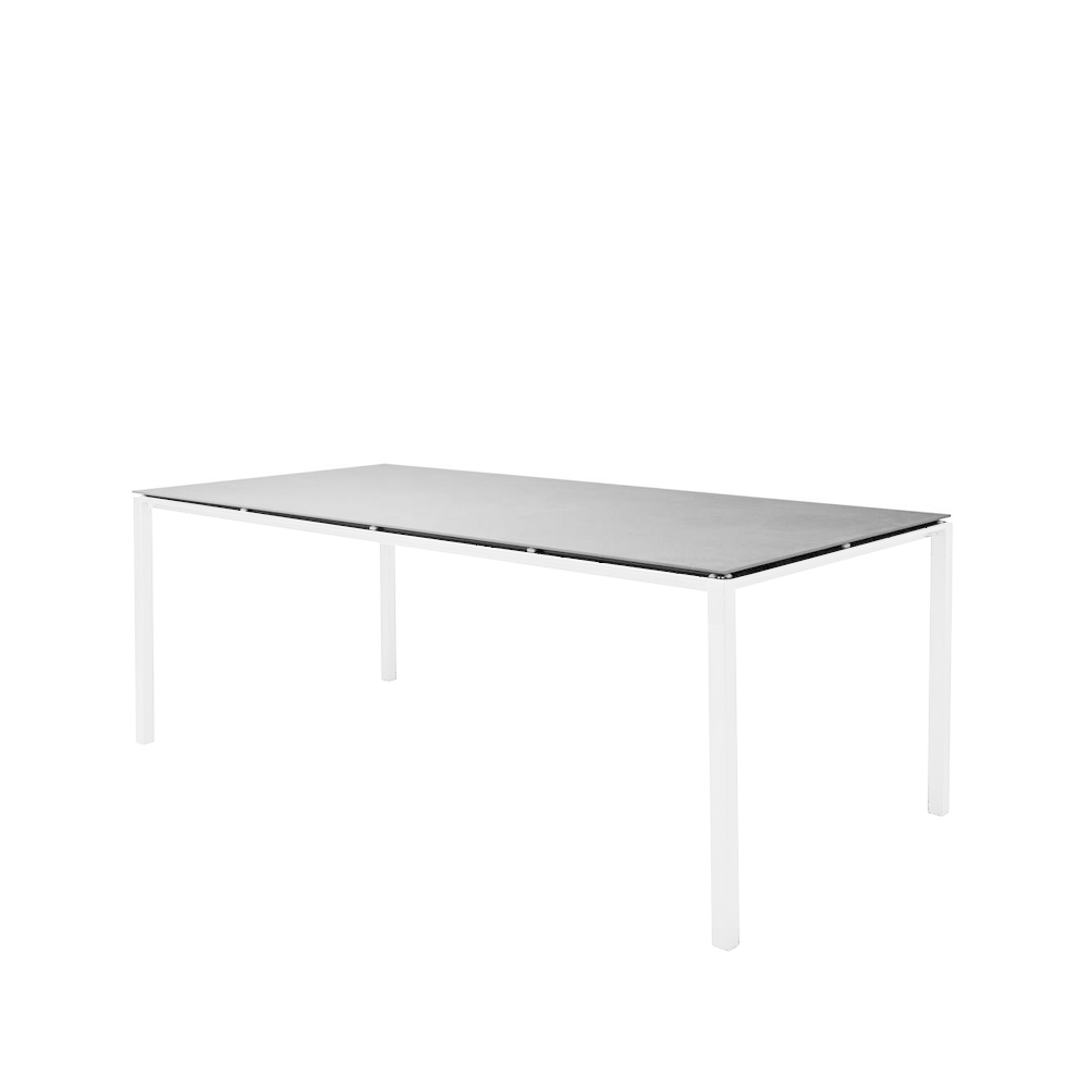 Pure matbord, Concrete grey-vit 200x100 cm