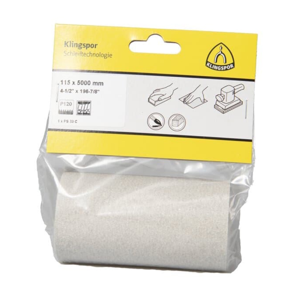 Sliprulle PS 33 C Diy K80 115mmx5m 5st Klingspor