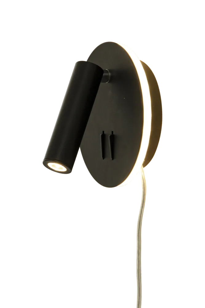 Aneta Lighting Ace 60012-15 Vägglampa 6/3 W LED, svart