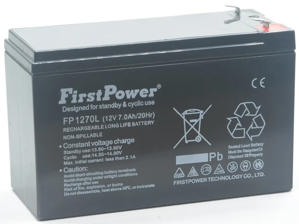 First Power FP1270L Batteri 12V, 7 Ah