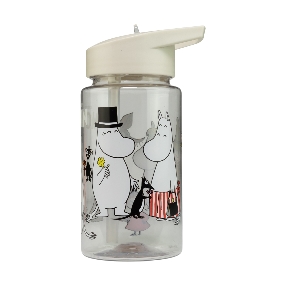 Mumin Familj vattenflaska 55 cl, Vit