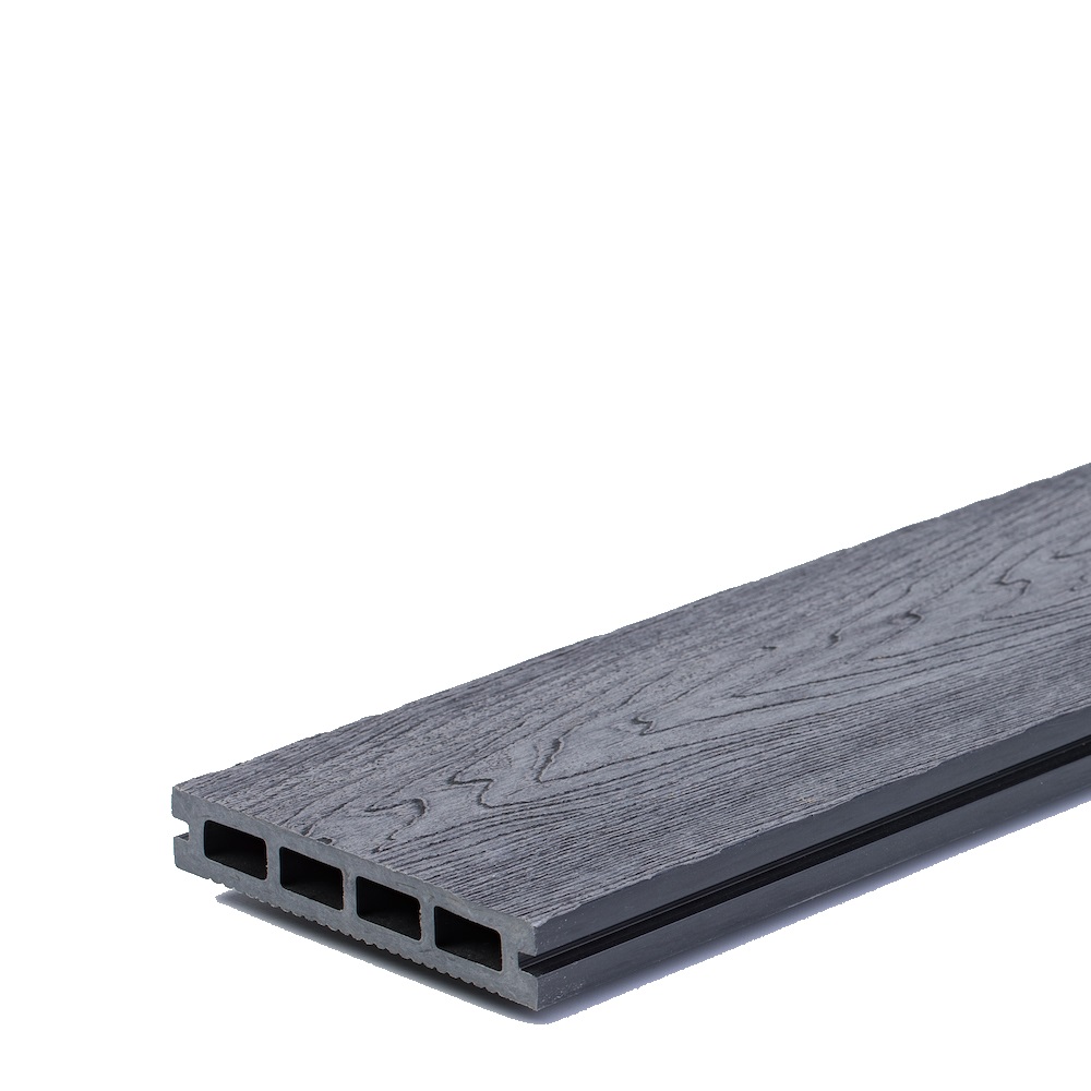 Komposit Trall Till Bamboodeck, 150x25x2900mm Embossing Hollow Grå, WPC008
