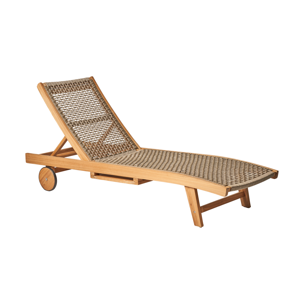 Sandvik solsäng, Teak