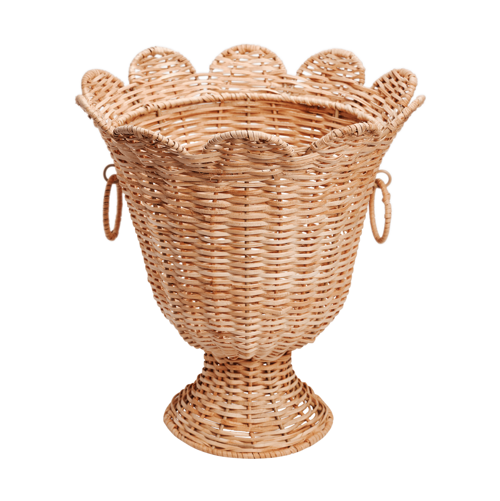 Scallop Rattan vas, Natural, 30x31 cm