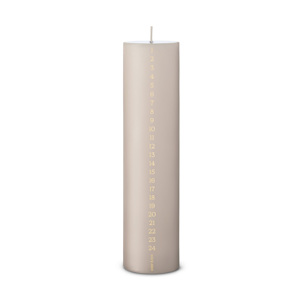 ester & erik kalenderljus 25 cm, 22 linen grey