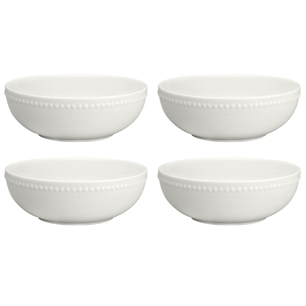 Dots frukostskål 60 cl 4-pack, Cremevit