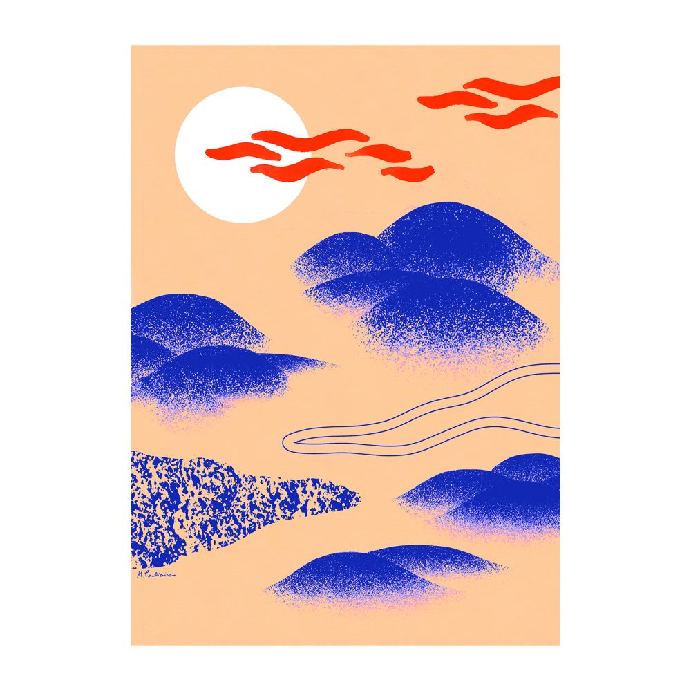 Japanese Hills poster, 30x40 cm