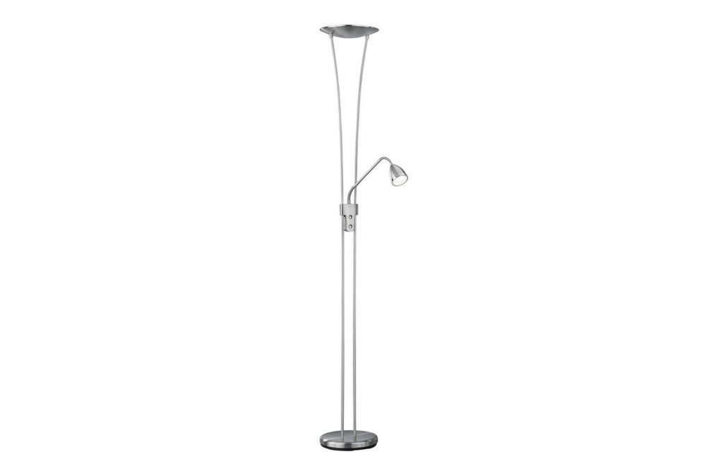 Golvlampa TRIO Arizona Borstad stål