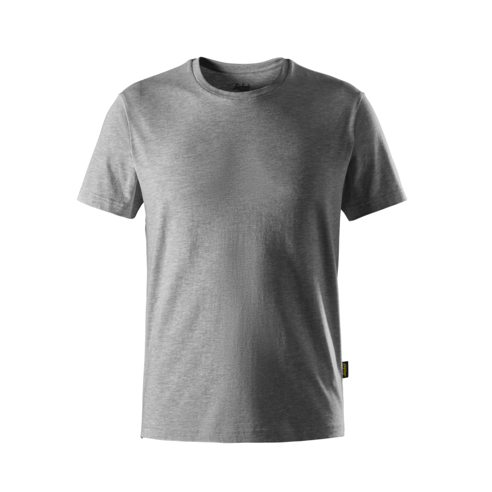 T-SHIRT SLIM FIT GRÅ MELERAD STL 4XL