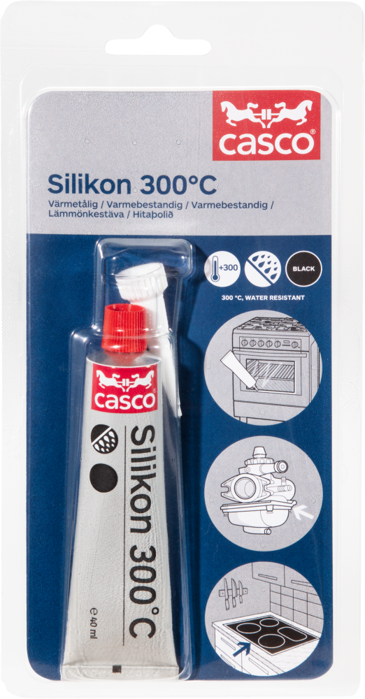 SILIKON 300°C SVART 40ML