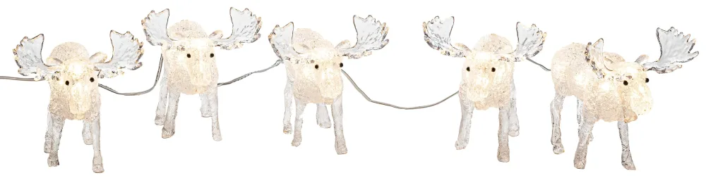 Konstsmide 6241-103 Dekorationsbelysning älgar, akryl, 5 st, 40 LED