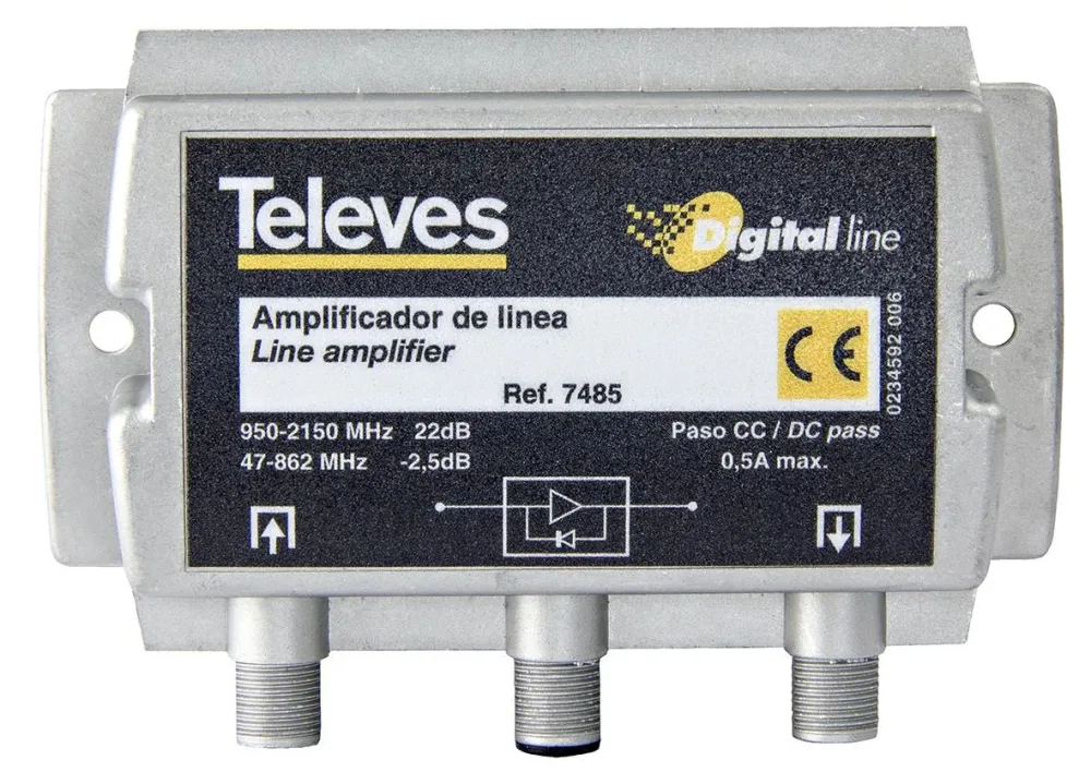 Televes 7485 Linjeförstärkare lågbrus
