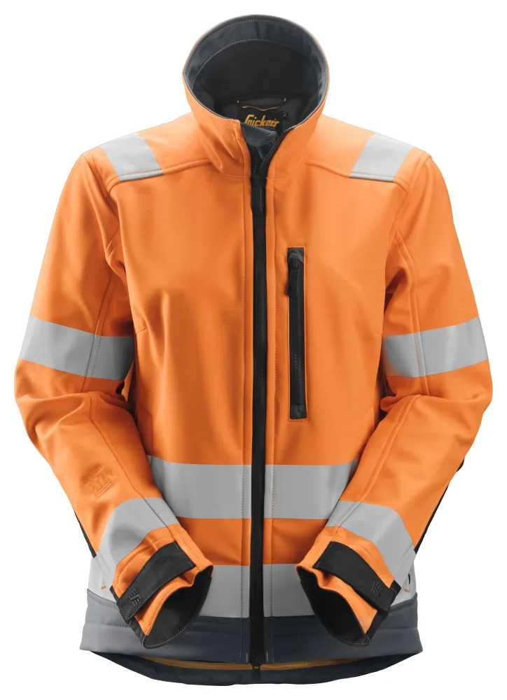 Snickers Workwear 1237 AllroundWork Softshelljacka varsel, gul/marin Varsel, Gul/Marinblå