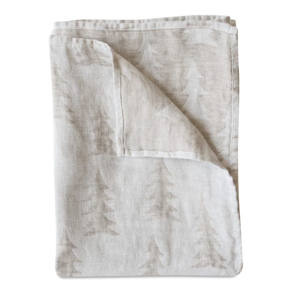 Gran jacquardvävd handduk 90x139 cm, Sand-vit
