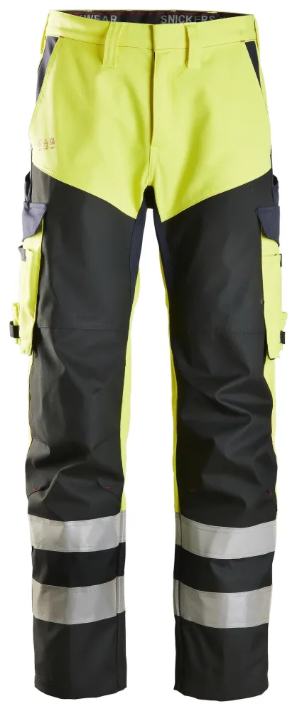Snickers Workwear 6365 ProtecWork Arbetsbyxa varsel, gul/marinblå C50
